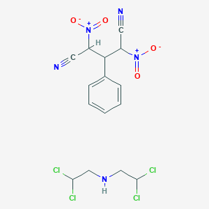 2,4-Dinitro-3-phenylpentane dinitrile with 2,2-dichloro-N-(2,2-dichloroethyl)ethanamine