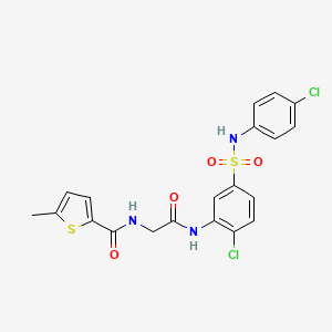 N-[2-[2-chloro-5-[(4-chlorophenyl)sulfamoyl]anilino]-2-oxoethyl]-5-methylthiophene-2-carboxamide
