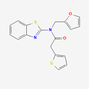 N-(benzo[d]thiazol-2-yl)-N-(furan-2-ylmethyl)-2-(thiophen-2-yl)acetamide