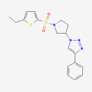 1-(1-((5-ethylthiophen-2-yl)sulfonyl)pyrrolidin-3-yl)-4-phenyl-1H-1,2,3-triazole