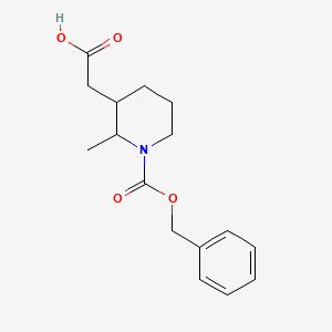 2-(2-Methyl-1-phenylmethoxycarbonylpiperidin-3-yl)acetic acid