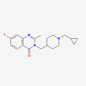 3-[[1-(Cyclopropylmethyl)piperidin-4-yl]methyl]-7-fluoro-2-methylquinazolin-4-one