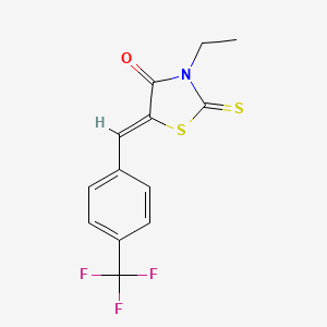(Z)-3-ethyl-2-thioxo-5-(4-(trifluoromethyl)benzylidene)thiazolidin-4-one