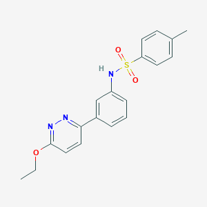 molecular formula C19H19N3O3S B2507850 N-[3-(6-ethoxypyridazin-3-yl)phenyl]-4-methylbenzene-1-sulfonamide CAS No. 895805-52-4