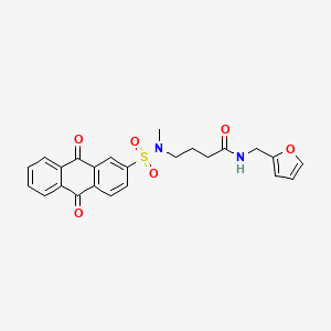 molecular formula C24H22N2O6S B2507851 N-(furan-2-ylmethyl)-4-(N-methyl-9,10-dioxo-9,10-dihydroanthracene-2-sulfonamido)butanamide CAS No. 941900-58-9