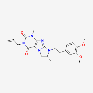 3-allyl-8-(3,4-dimethoxyphenethyl)-1,7-dimethyl-1H-imidazo[2,1-f]purine-2,4(3H,8H)-dione
