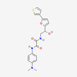 molecular formula C20H21N3O4S B2507856 N'-[4-(dimethylamino)phenyl]-N-{2-hydroxy-2-[5-(thiophen-3-yl)furan-2-yl]ethyl}ethanediamide CAS No. 2034491-51-3
