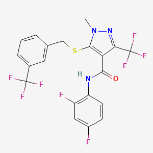 N-(2,4-difluorophenyl)-1-methyl-3-(trifluoromethyl)-5-{[3-(trifluoromethyl)benzyl]sulfanyl}-1H-pyrazole-4-carboxamide