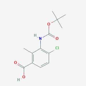 B2507893 4-Chloro-2-methyl-3-[(2-methylpropan-2-yl)oxycarbonylamino]benzoic acid CAS No. 2248312-20-9