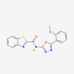 molecular formula C17H12N4O3S B2507910 N-[5-(2-methoxyphenyl)-1,3,4-oxadiazol-2-yl]-1,3-benzothiazole-2-carboxamide CAS No. 897735-00-1