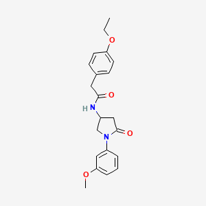 2-(4-ethoxyphenyl)-N-(1-(3-methoxyphenyl)-5-oxopyrrolidin-3-yl)acetamide