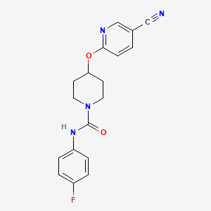 4-((5-cyanopyridin-2-yl)oxy)-N-(4-fluorophenyl)piperidine-1-carboxamide