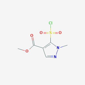 molecular formula C6H7ClN2O4S B2507926 Methyl 5-(chlorosulfonyl)-1-methyl-1H-pyrazole-4-carboxylate CAS No. 1151512-24-1