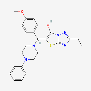 2-Ethyl-5-((4-methoxyphenyl)(4-phenylpiperazin-1-yl)methyl)thiazolo[3,2-b][1,2,4]triazol-6-ol