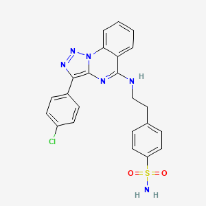 molecular formula C23H19ClN6O2S B2507933 4-(2-{[3-(4-chlorophenyl)-[1,2,3]triazolo[1,5-a]quinazolin-5-yl]amino}ethyl)benzene-1-sulfonamide CAS No. 902580-47-6