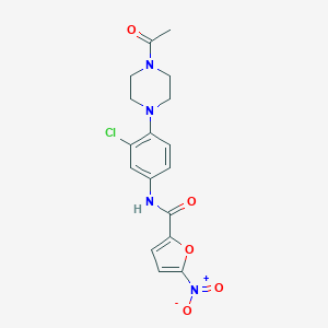 molecular formula C17H17ClN4O5 B250794 N-[4-(4-acetyl-1-piperazinyl)-3-chlorophenyl]-5-nitro-2-furamide 