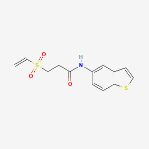 molecular formula C13H13NO3S2 B2507941 N-(1-Benzothiophen-5-yl)-3-ethenylsulfonylpropanamide CAS No. 2224385-25-3