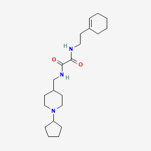 molecular formula C21H35N3O2 B2507951 N'-[2-(cyclohex-1-en-1-yl)ethyl]-N-[(1-cyclopentylpiperidin-4-yl)methyl]ethanediamide CAS No. 952976-42-0