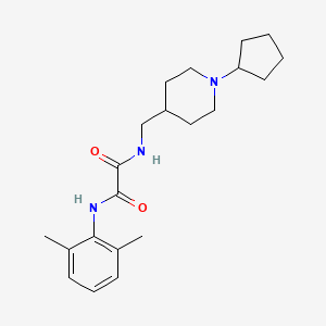 molecular formula C21H31N3O2 B2507963 N'-[(1-cyclopentylpiperidin-4-yl)methyl]-N-(2,6-dimethylphenyl)ethanediamide CAS No. 952976-69-1