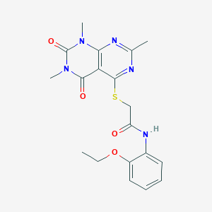 N-(2-ethoxyphenyl)-2-(1,3,7-trimethyl-2,4-dioxopyrimido[4,5-d]pyrimidin-5-yl)sulfanylacetamide