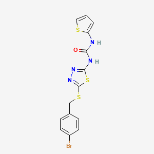 1-(5-((4-Bromobenzyl)thio)-1,3,4-thiadiazol-2-yl)-3-(thiophen-2-yl)urea