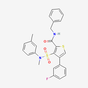 N-benzyl-4-(3-fluorophenyl)-3-[methyl(3-methylphenyl)sulfamoyl]thiophene-2-carboxamide
