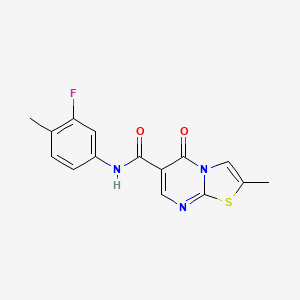 N-(3-fluoro-4-methylphenyl)-2-methyl-5-oxo-5H-thiazolo[3,2-a]pyrimidine-6-carboxamide