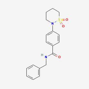 molecular formula C18H20N2O3S B2508030 N-benzyl-4-(1,1-dioxo-1lambda6,2-thiazinan-2-yl)benzamide CAS No. 941992-48-9