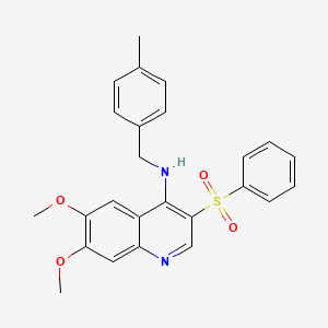6,7-dimethoxy-N-(4-methylbenzyl)-3-(phenylsulfonyl)quinolin-4-amine