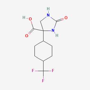 2-Oxo-4-[4-(trifluoromethyl)cyclohexyl]imidazolidine-4-carboxylic acid
