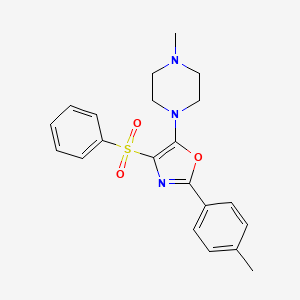 5-(4-Methylpiperazin-1-yl)-4-(phenylsulfonyl)-2-(p-tolyl)oxazole