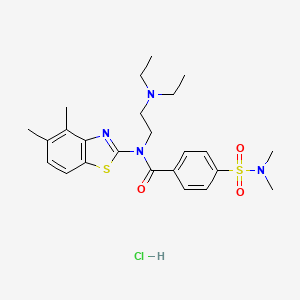 molecular formula C24H33ClN4O3S2 B2508040 N-(2-(diethylamino)ethyl)-N-(4,5-dimethylbenzo[d]thiazol-2-yl)-4-(N,N-dimethylsulfamoyl)benzamide hydrochloride CAS No. 1216981-73-5