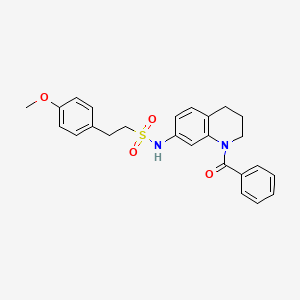 N-(1-benzoyl-1,2,3,4-tetrahydroquinolin-7-yl)-2-(4-methoxyphenyl)ethanesulfonamide