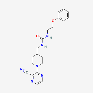 B2508045 1-((1-(3-Cyanopyrazin-2-yl)piperidin-4-yl)methyl)-3-(2-phenoxyethyl)urea CAS No. 1797258-55-9
