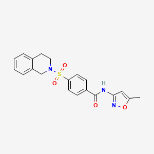 4-((3,4-dihydroisoquinolin-2(1H)-yl)sulfonyl)-N-(5-methylisoxazol-3-yl)benzamide