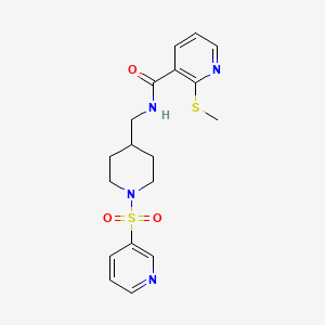 2-(methylthio)-N-((1-(pyridin-3-ylsulfonyl)piperidin-4-yl)methyl)nicotinamide