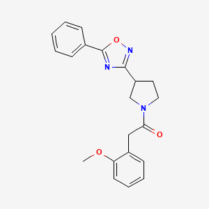 2-(2-Methoxyphenyl)-1-(3-(5-phenyl-1,2,4-oxadiazol-3-yl)pyrrolidin-1-yl)ethanone