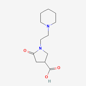 5-Oxo-1-(2-piperidin-1-ylethyl)pyrrolidine-3-carboxylic acid