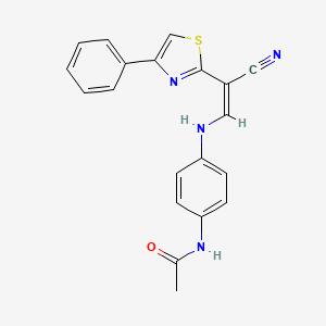 (Z)-N-(4-((2-cyano-2-(4-phenylthiazol-2-yl)vinyl)amino)phenyl)acetamide