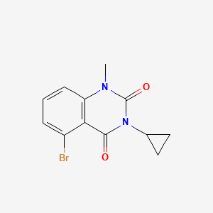 molecular formula C12H11BrN2O2 B2508098 5-Bromo-3-cyclopropyl-1-methylquinazoline-2,4-dione CAS No. 2320376-76-7
