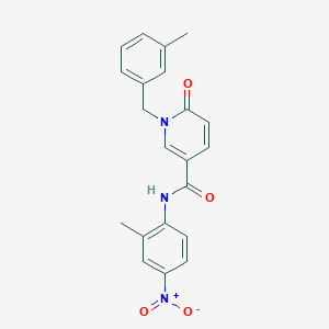 molecular formula C21H19N3O4 B2508113 N-(2-methyl-4-nitrophenyl)-1-[(3-methylphenyl)methyl]-6-oxo-1,6-dihydropyridine-3-carboxamide CAS No. 942009-44-1