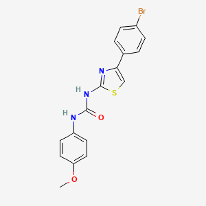 molecular formula C17H14BrN3O2S B2508120 1-(4-(4-溴苯基)噻唑-2-基)-3-(4-甲氧基苯基)脲 CAS No. 330189-53-2