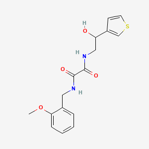 molecular formula C16H18N2O4S B2508131 N1-(2-hydroxy-2-(thiophen-3-yl)ethyl)-N2-(2-methoxybenzyl)oxalamide CAS No. 1251684-45-3