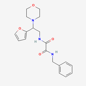 molecular formula C19H23N3O4 B2508166 N1-benzyl-N2-(2-(furan-2-yl)-2-morpholinoethyl)oxalamide CAS No. 877630-79-0