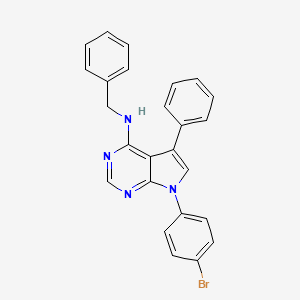 molecular formula C25H19BrN4 B2508176 N-benzyl-7-(4-bromophenyl)-5-phenyl-7H-pyrrolo[2,3-d]pyrimidin-4-amine CAS No. 477231-67-7