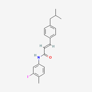 molecular formula C20H22INO B2508194 N-(3-iodo-4-methylphenyl)-3-(4-isobutylphenyl)acrylamide CAS No. 329778-58-7