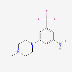 molecular formula C12H16F3N3 B2508195 3-(4-Methylpiperazin-1-YL)-5-(trifluoromethyl)aniline CAS No. 641571-21-3