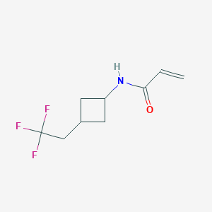 molecular formula C9H12F3NO B2508200 N-[3-(2,2,2-Trifluoroethyl)cyclobutyl]prop-2-enamide CAS No. 2411288-96-3