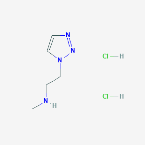 molecular formula C5H12Cl2N4 B2508202 N-Methyl-2-(triazol-1-yl)ethanamine;dihydrochloride CAS No. 2460757-22-4