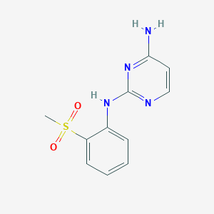 molecular formula C11H12N4O2S B2508218 N2-[2-(Methylsulfonyl)phenyl]pyrimidine-2,4-diamine CAS No. 2135339-91-0